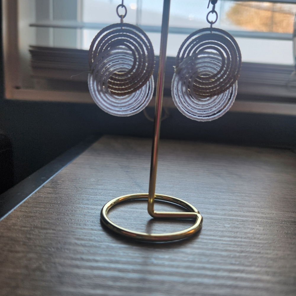 Elegant Gold and Silver Spiral Earrings